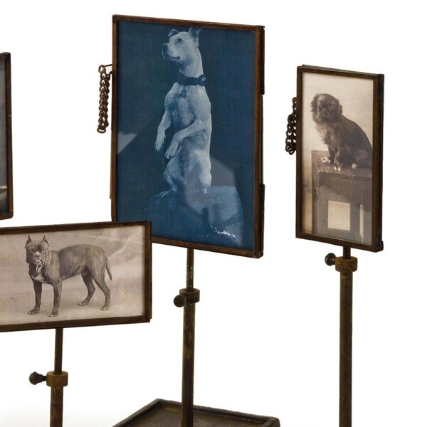 Vintage Metal Photo Holders (Set of 4)